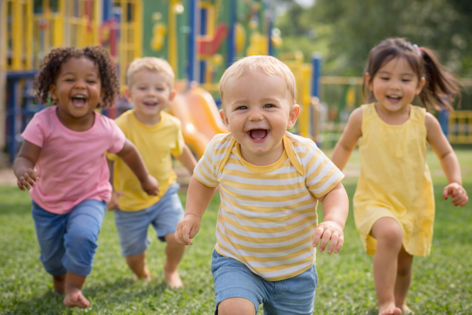 kids running and playing